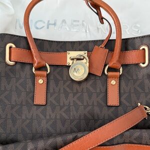 Michael Kors Dark Brown and Tan Tote